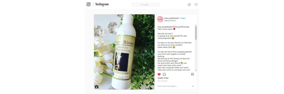 Unsere Saure Rinse im Test - Unsere Saure Rinse im Test