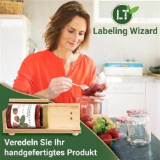 LABELING WIZARD - Flaschen Dosen Gl&auml;ser etikettieren Flaschenetikettierer Dosenetikettierer