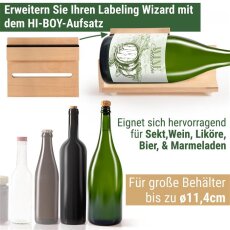 HI BOY Aufsatz f&uuml;r grosse Beh&auml;lter |  Zubeh&ouml;r zum LABELING WIZARD