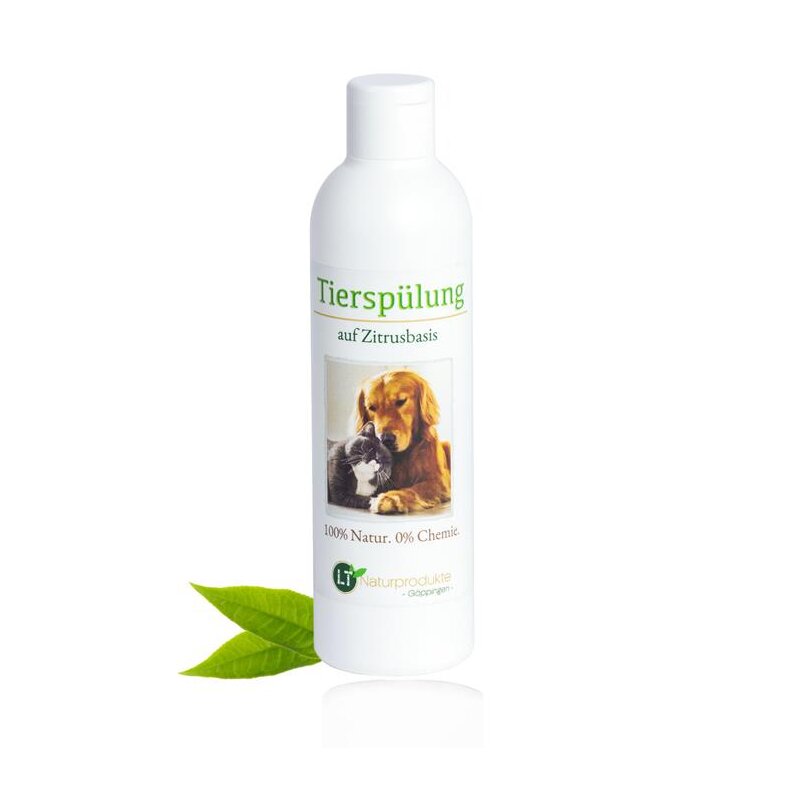 Tierspülung | Bio | sanfter Conditioner tensidfrei & silikonfrei | hypoallergen | auf Zitrusbasis | 250 ml | neuer Glanz für Kurz- und Langfell |