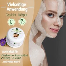 Bio-Gesichtsmaske SENSITIVE | aus weisser Lavaerde / Kaolin | Limettenduft | 150 ml | vegan, chemie- und seifenfrei | Tonerde-Maske zur chemiefreien Gesichtsreinigung &hellip;