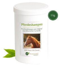 Trockenshampoo f&uuml;r Pferde - mit original marokkanischer Lavaerde | Vegan und Bio | zur chemiefreien Fellpflege | 1 kg