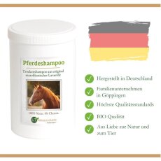 Trockenshampoo f&uuml;r Pferde - mit original marokkanischer Lavaerde | Vegan und Bio | zur chemiefreien Fellpflege | 1 kg