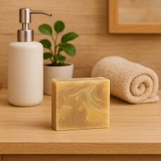 Haarseife Ghassoul Heilerde | handgesiedete Naturseife mit Bio-Avocado&ouml;l &amp; Kakaobutter | bei fettigem Haar &amp; Unreinheiten | vegan | 100 g
