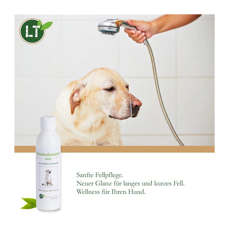 Aufhellendes Hundeshampoo Für Weißes Fell – Sanftes Shampoo Für Hunde & Katzen Mit Sensibler Haut, 300 Ml, Mit Kokosbasis & Lanolin