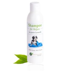 Welpenshampoo | Bio | sanfte Pflege f&uuml;r Hundewelpen ohne Chemie &amp; Seife | gegen Juckreiz | hypoallergen | mit original wei&szlig;er Lavaerde | 250 ml