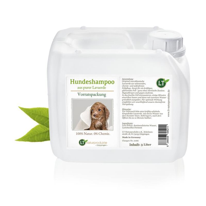 Hundeshampoo Vorratspackung | Bio | 3 Liter für Züchter, Hundefriseure, Professionals | gegen Juckreiz | hypoallergen | mit original marokkanischer