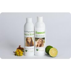 Lavaerde-Haarpflegeset | 250 ml Fertigmischung Limetten&ouml;l, 250 ml Saure Rinse | chemiefrei