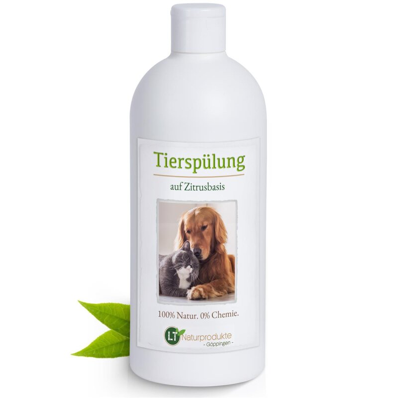 Tierspülung | Bio | sanfter Conditioner tensidfrei & silikonfrei | hypoallergen | auf Zitrusbasis | 500 ml | neuer Glanz für Kurz- und Langfell |