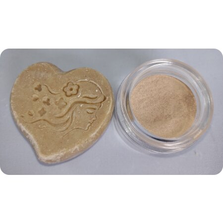 Haarseife Ghassoul Lavendelduft | handgesiedete Naturseife mit Bio-Avocado&ouml;l &amp; Kokos&ouml;l | bei fettigem Haar &amp; Unreinheiten | vegan | 80 g