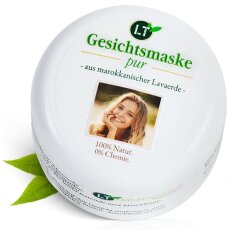 Bio-Gesichtsmaske | aus original marokkanischer Lavaerde | PUR | 150 ml | vegan, chemie- und seifenfrei | Tonerde-Maske zur chemiefreien Gesichtsreinigung | f&uuml;r fettige Haut